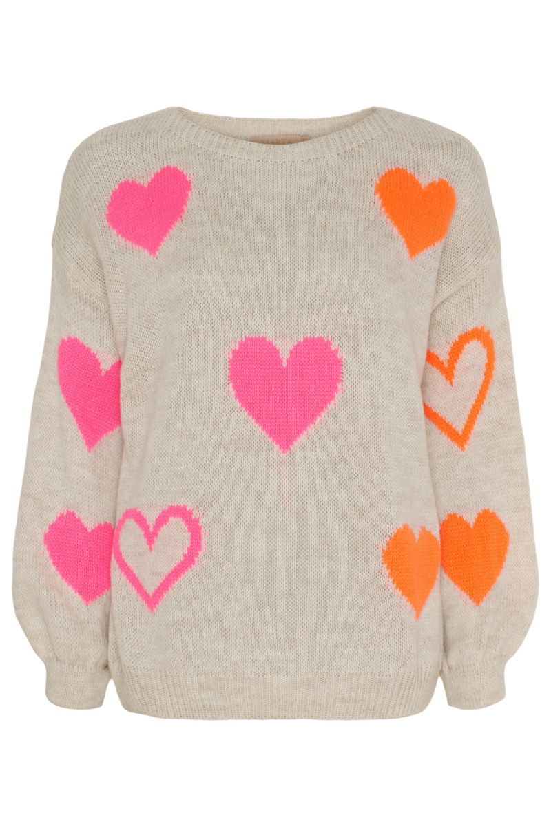 Amarante Knit | Beige/Pink/Orange | Strik fra Marta du Chateau