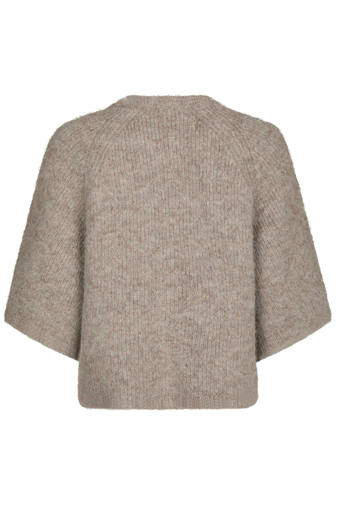 Amaya Fluffy Knit Cardigan | Beige Melange | Strik fra Neo Noir - Image 8