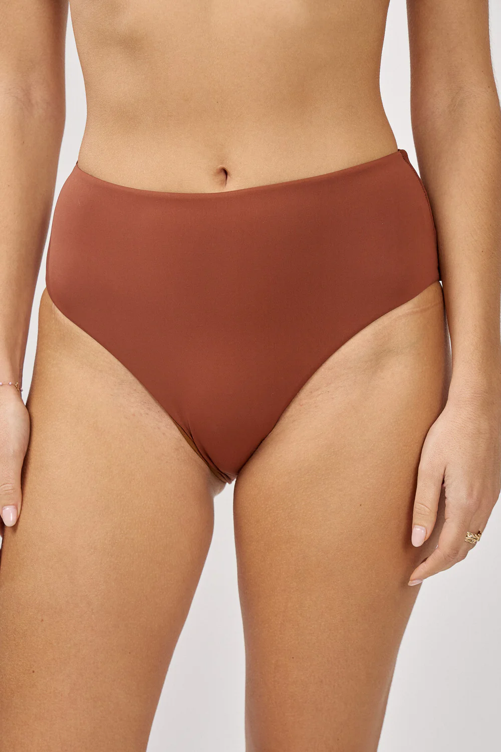 Amber High-Waisted Bikini Bottoms | Terracotta - Image 7