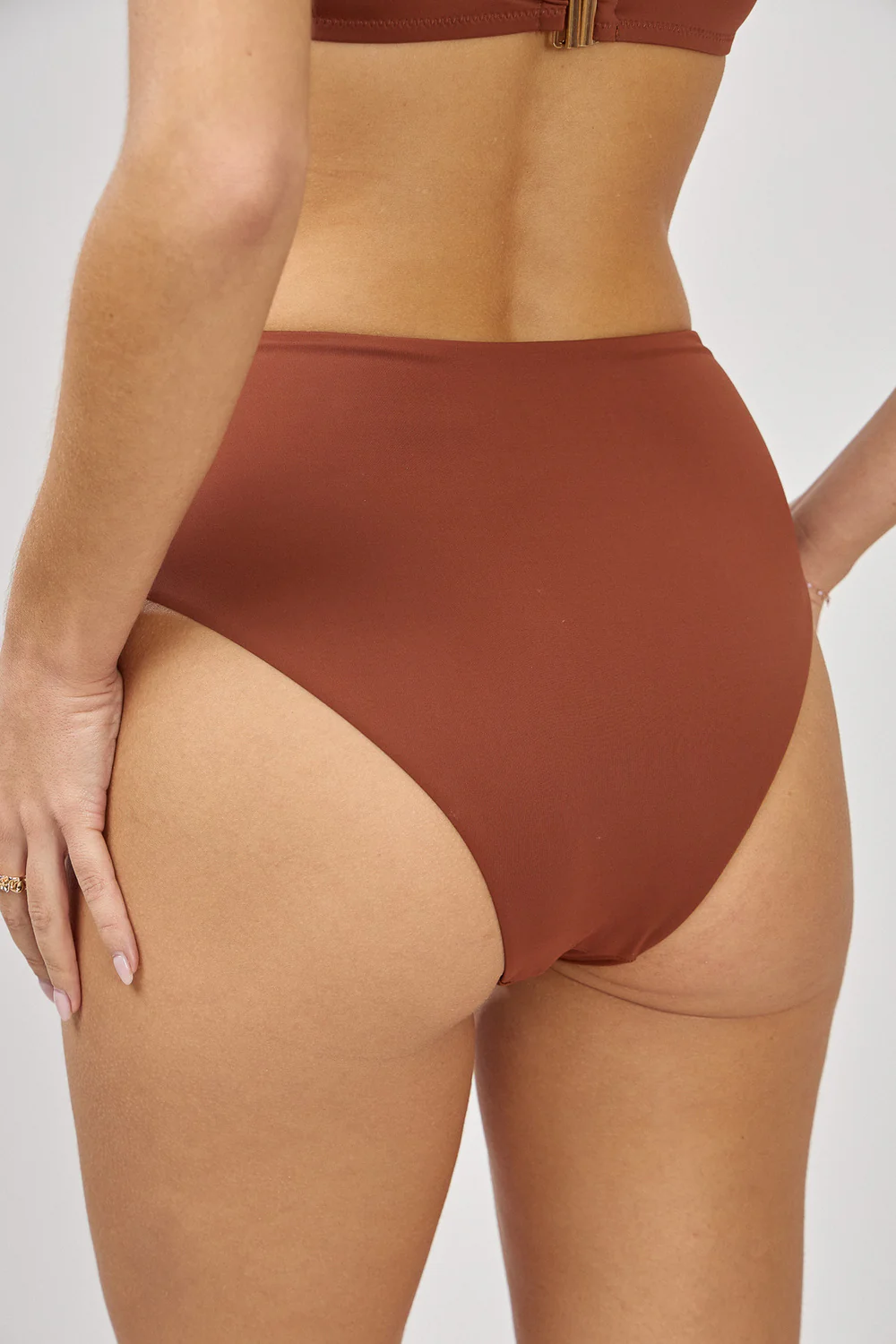 Amber High-Waisted Bikini Bottoms | Terracotta - Image 9