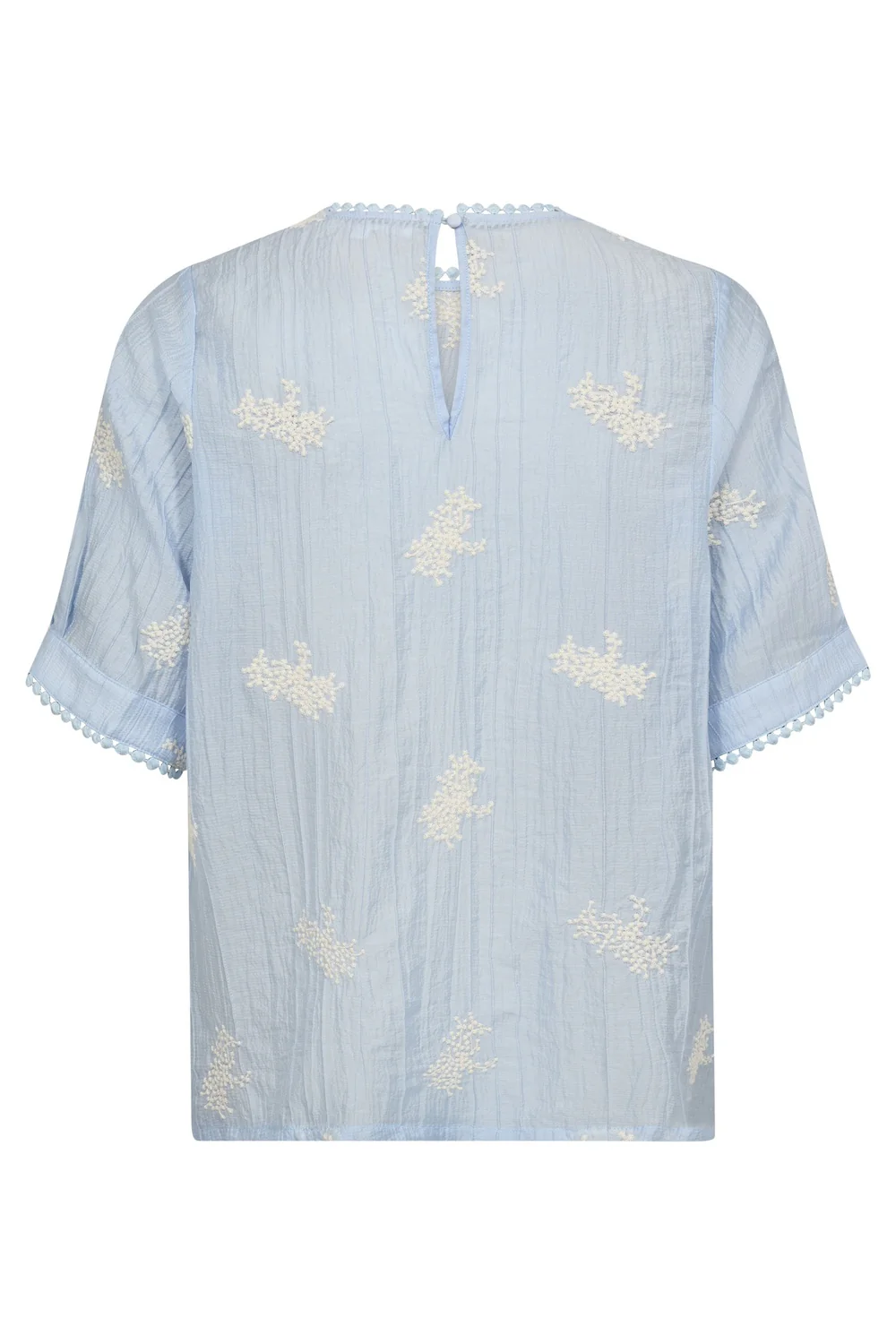 Amelia Emb SS Blouse 45098 | Pale Blue | Top fra Co'couture - Image 4