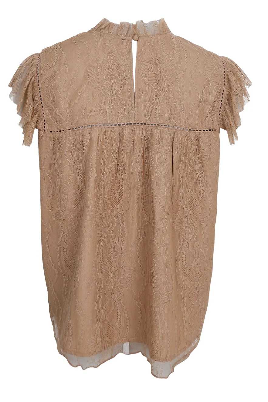 Amilla Lace Top | Frappe | Bluse fra Black Colour - Image 3