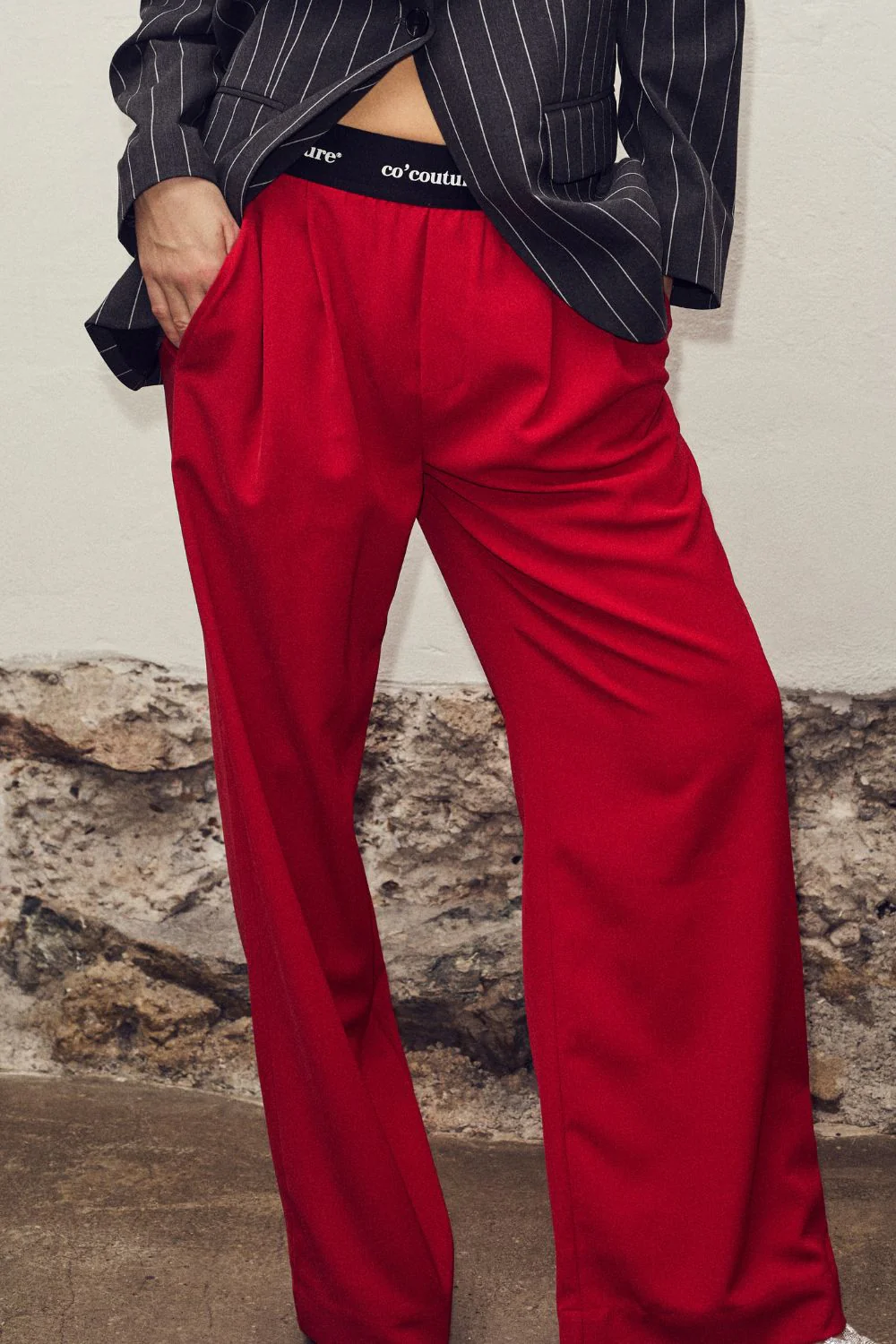 Amina Logo Pant 31143 | Flame | Bukser fra Co'couture - Image 2