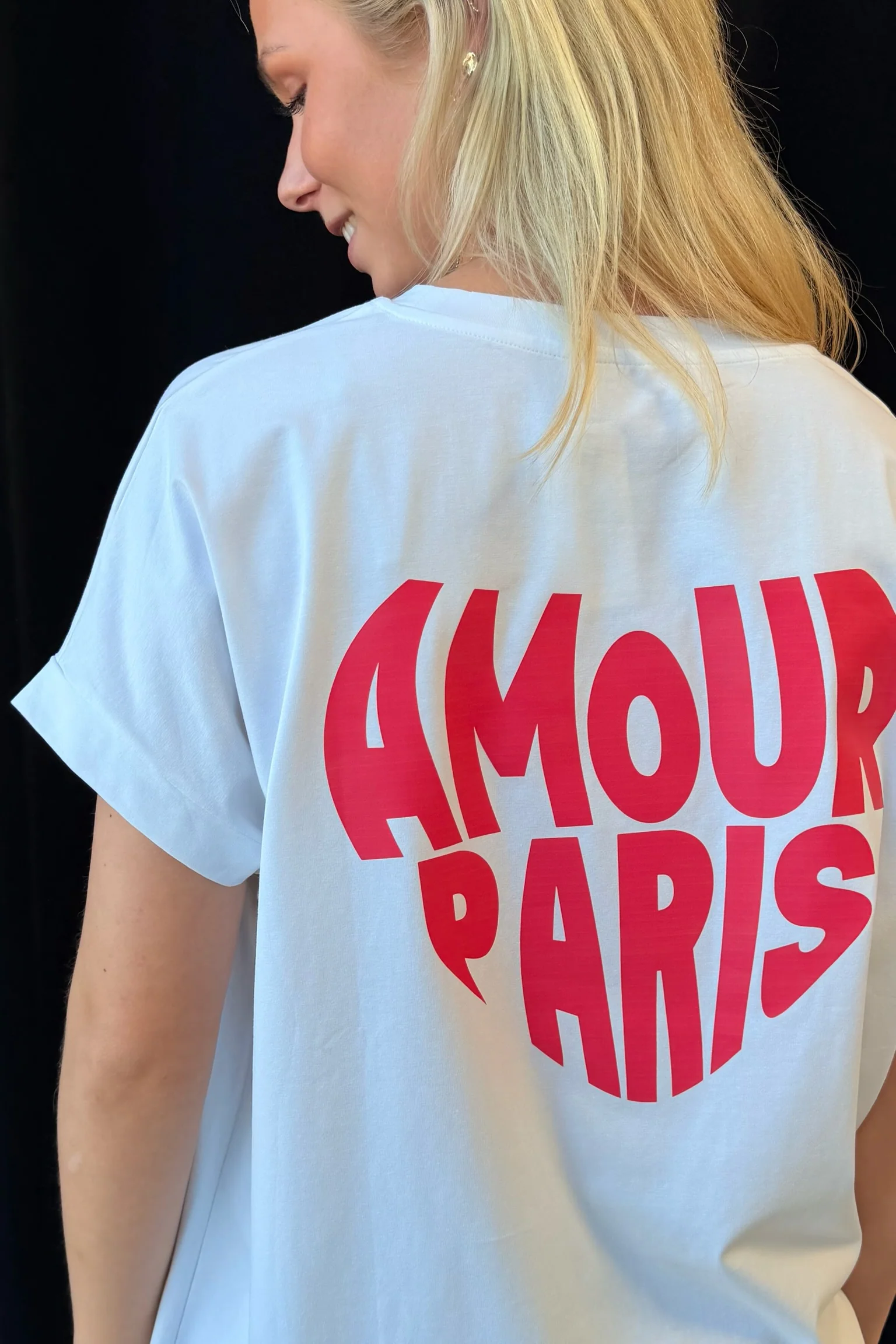 Amour Paris cotton tee | White - Image 3