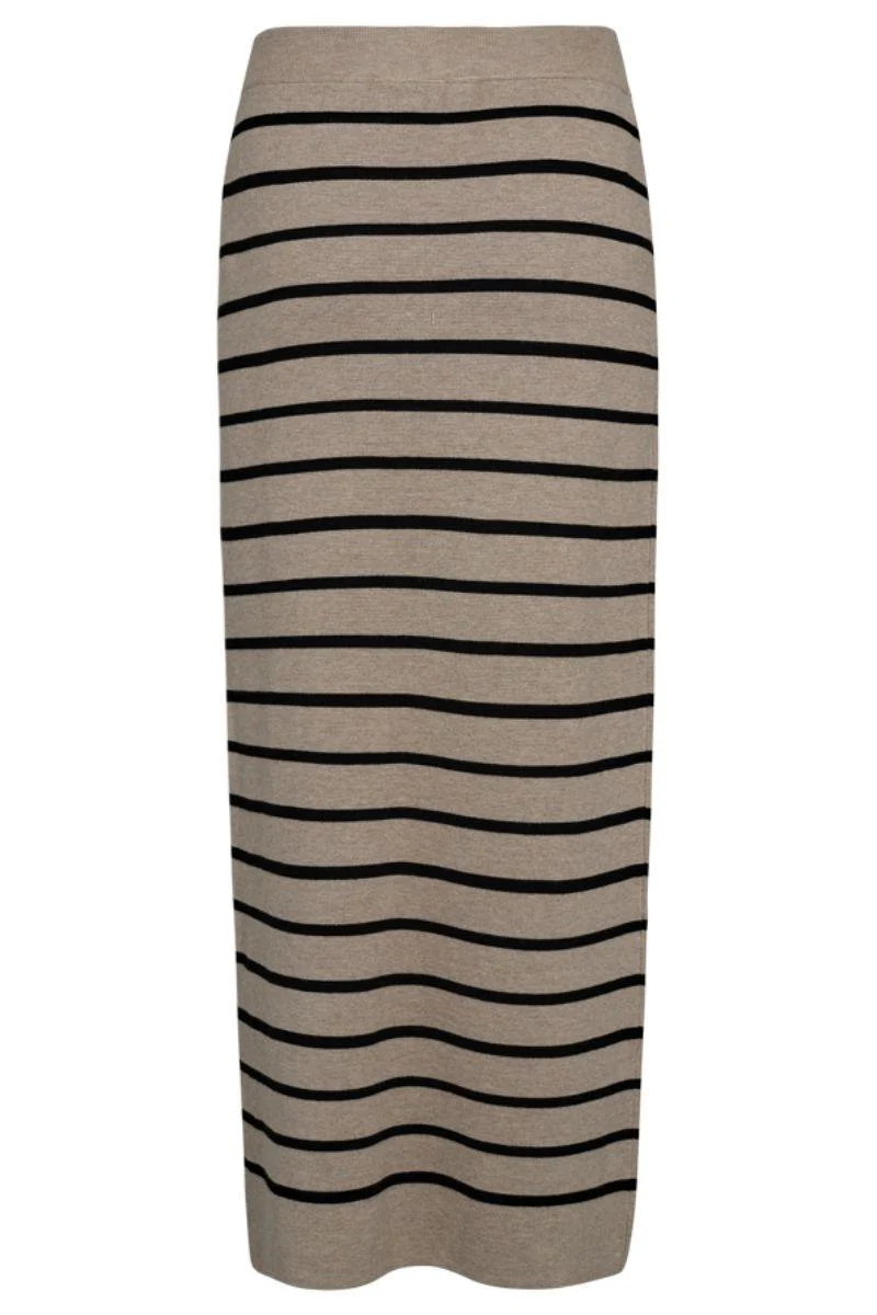 Ani Skirt 205687 | Simply Taupe Mel. W. Black | Nederdel fra Freequent - Image 4