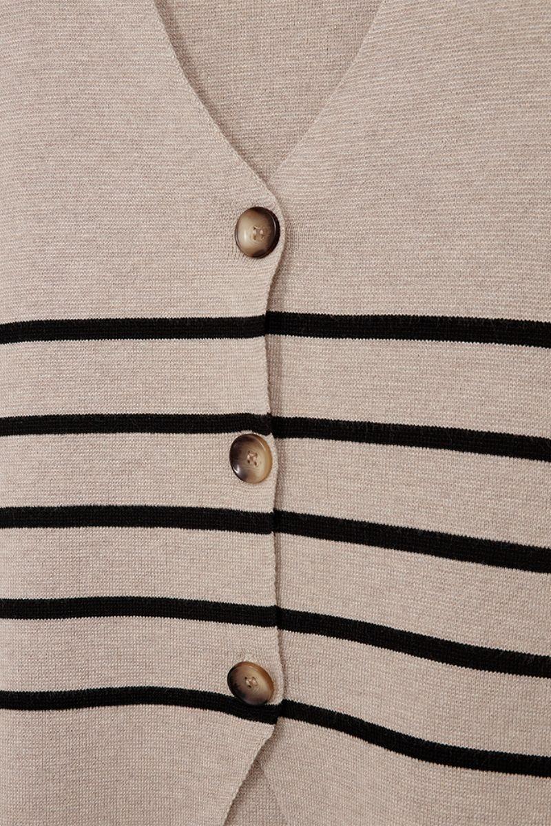 Ani Waistcoat 205686 | Simply Taupe Mel. W. Black | Jakke fra Freequent - Image 6