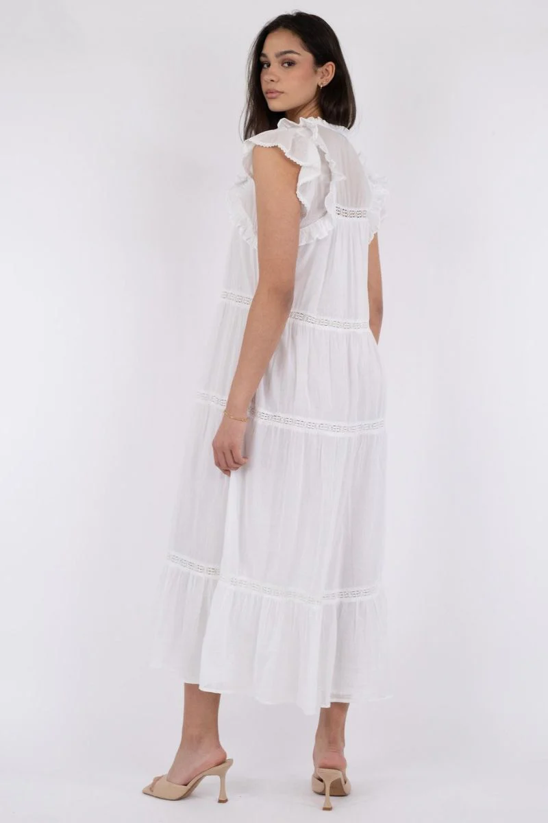Ankita S Voile Dress 162046 | White | Kjole fra Neo Noir - Image 5