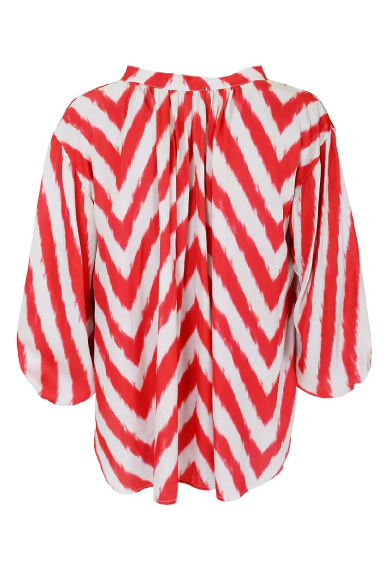 Annalina Satin Blouse | Red | Bluse fra Black Colour - Image 4