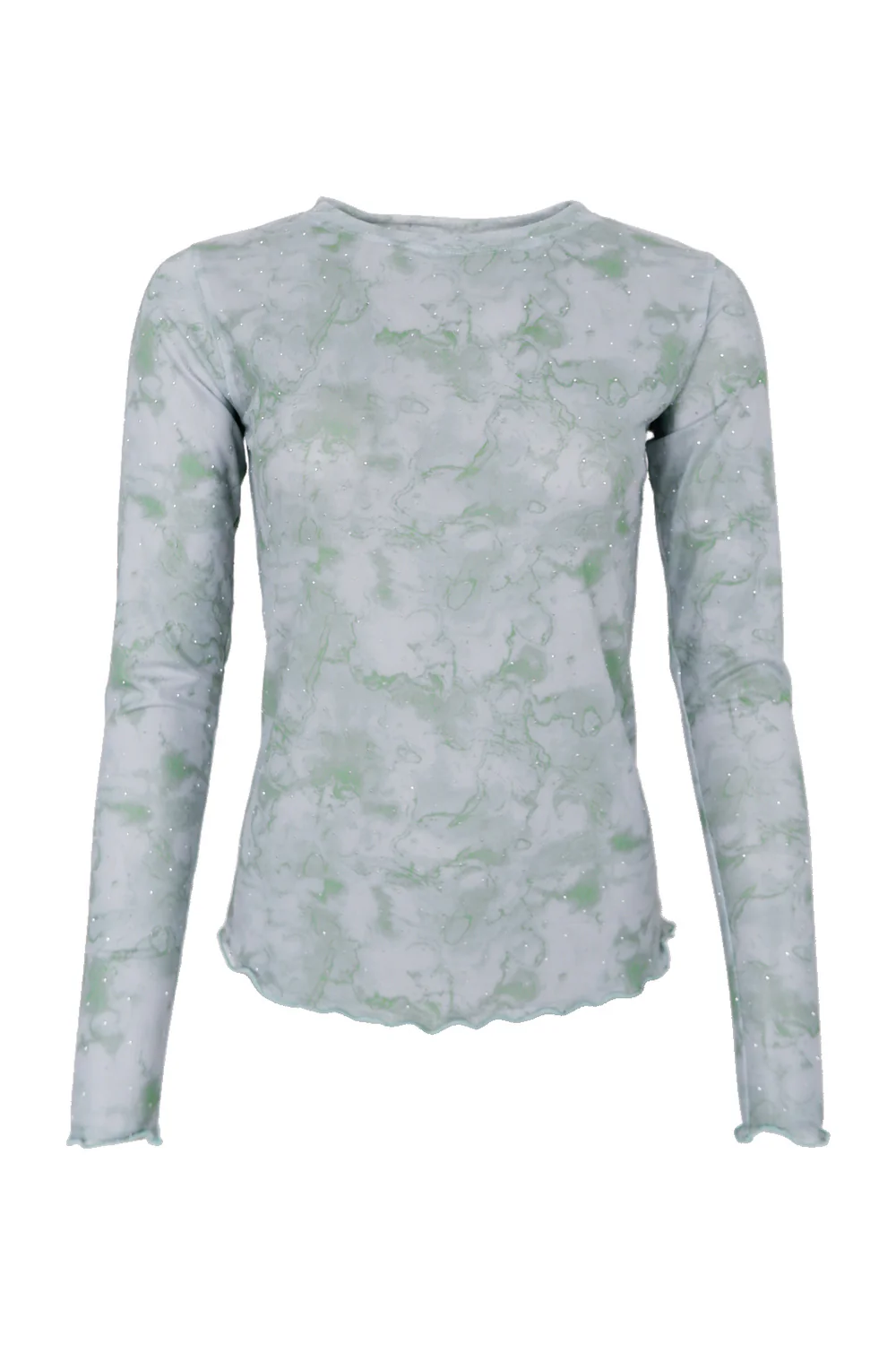 Annie Shier Mesh Blouse | Green | Bluse fra Black Colour