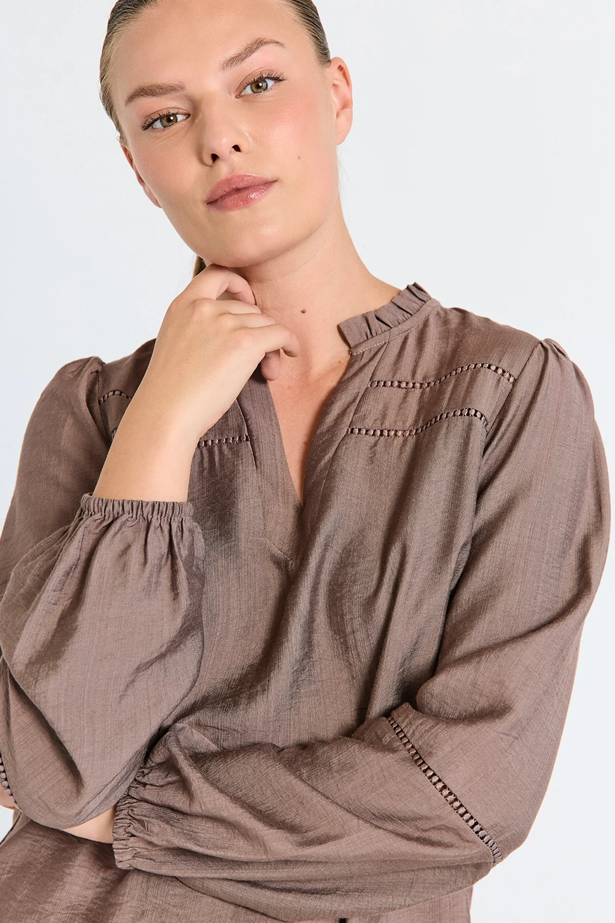 Antina Blouse 207773 | Morel | Bluse fra Freequent - Image 3