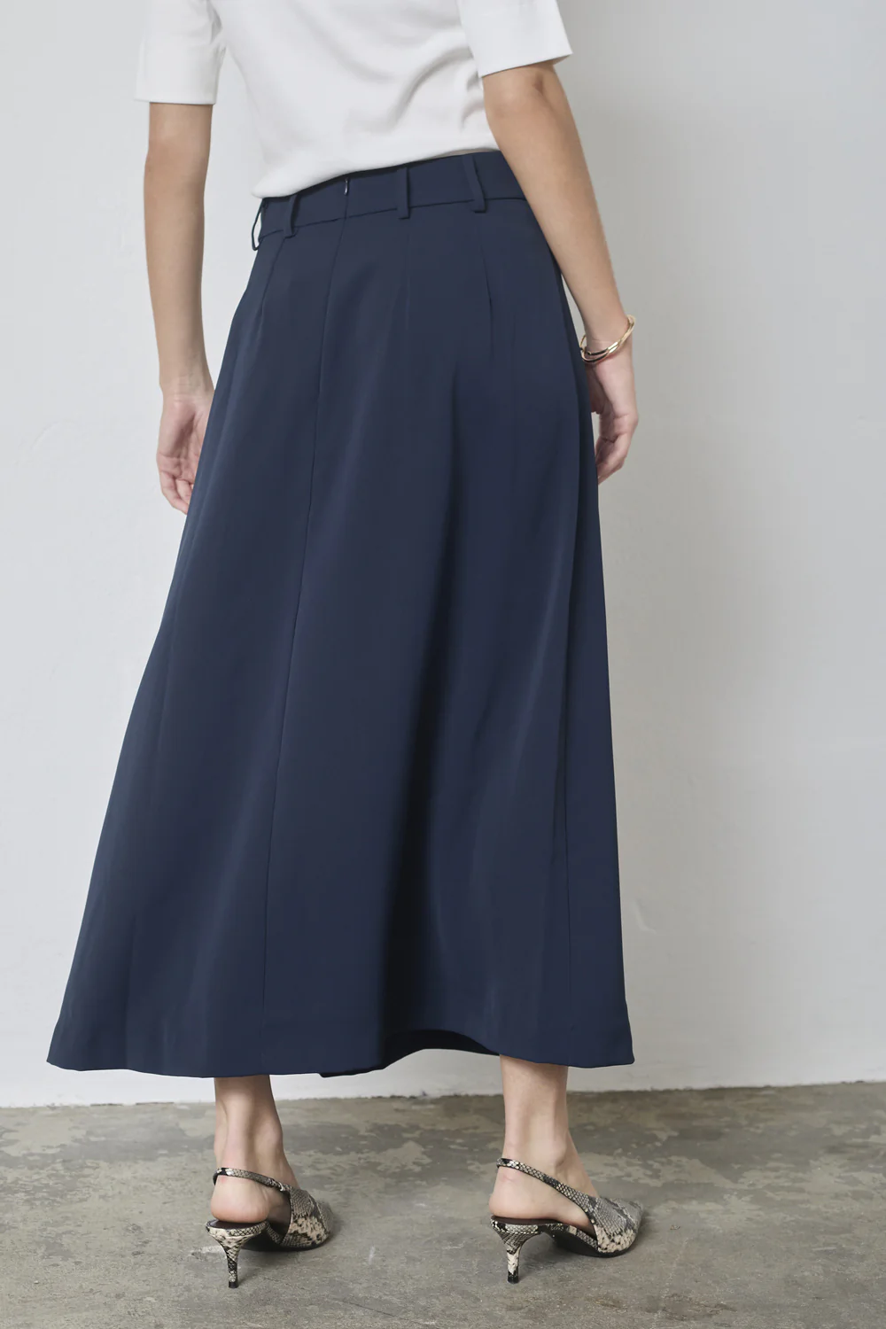 Anya Pleat Skirt 34178 | Navy | Nederdel fra Co'couture - Image 3