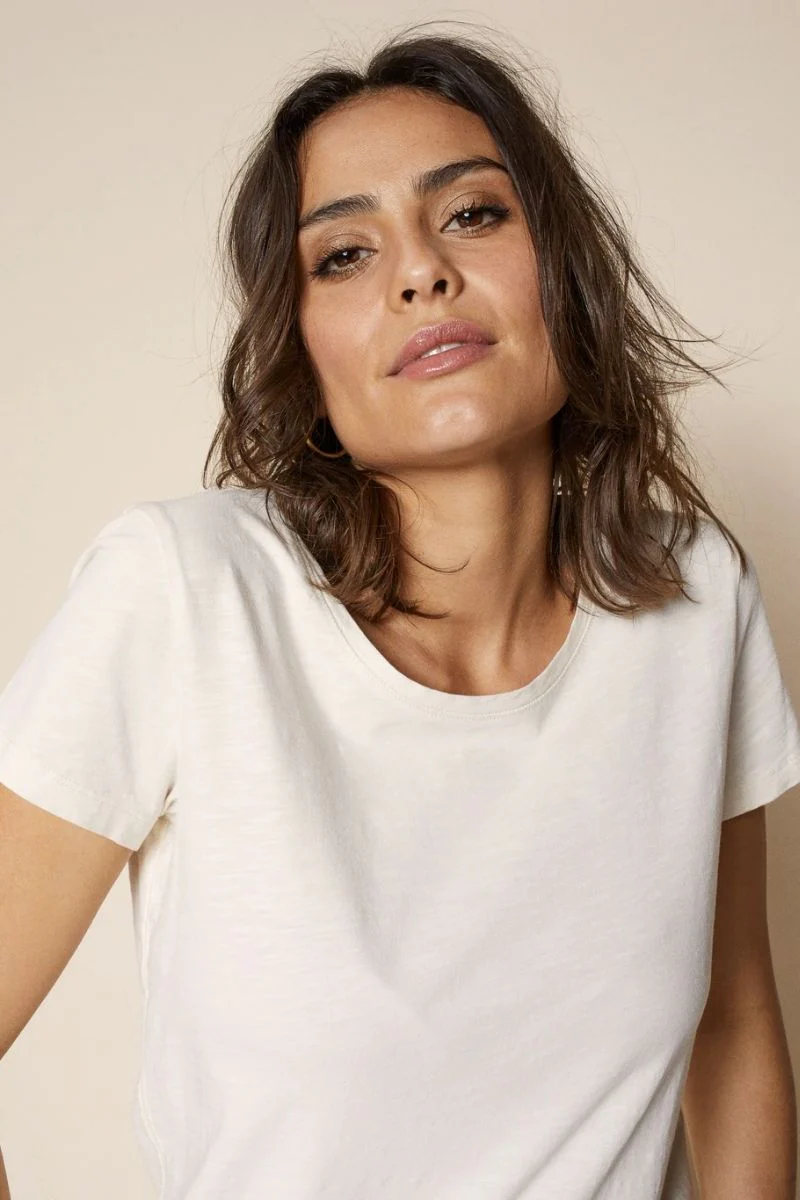 Arden Organic O-SS Tee | White | T-Shirt fra Mos Mosh - Image 4