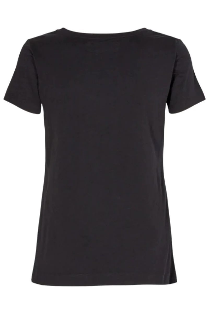 Arden Organic V-SS Tee | Black | T-Shirt fra Mos Mosh - Image 4