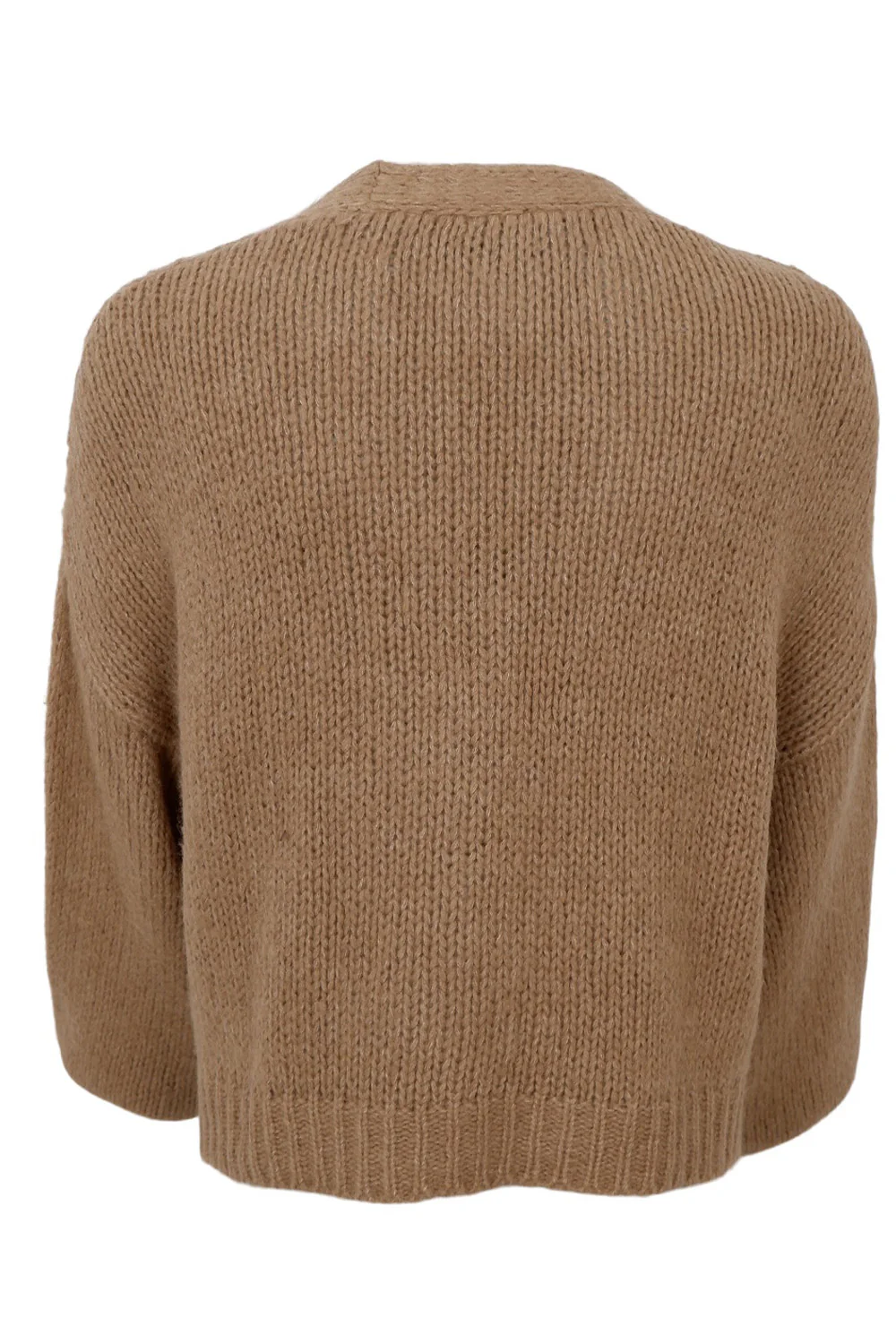 Argyle Knit Cardigan | Latte | Strik fra Black Colour - Image 3