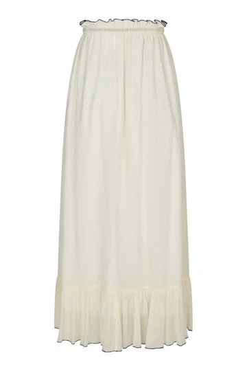 Ariella Crepe Skirt | Creme | Nederdel fra Neo Noir - Image 4