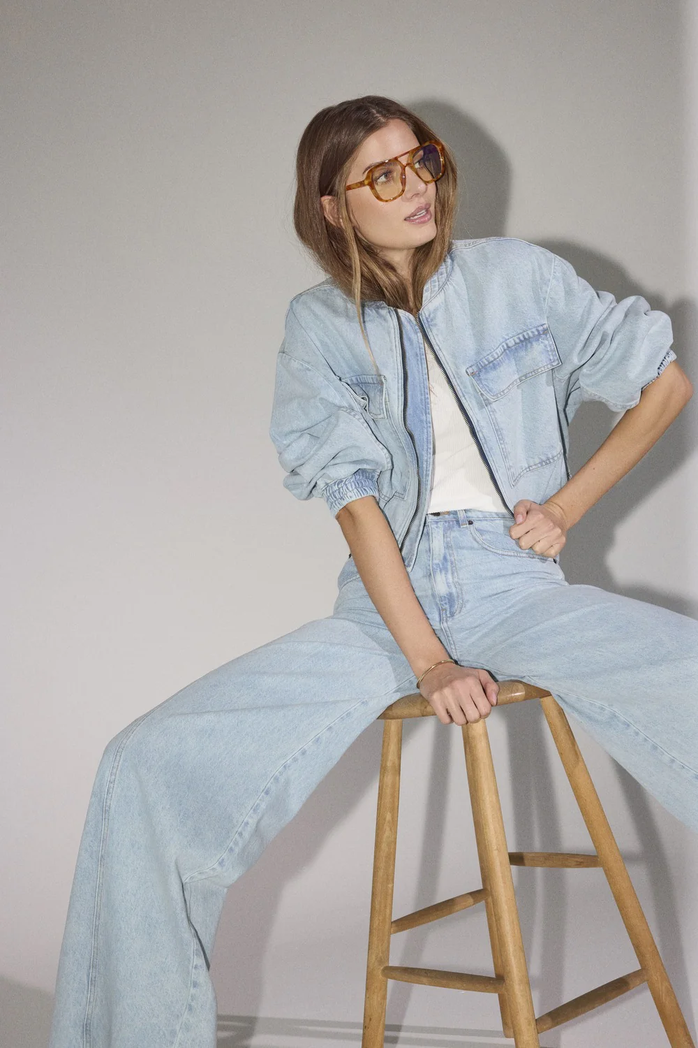 Arona Wide Jeans 41029 | Pale Blue | Bukser fra Co'couture - Image 2