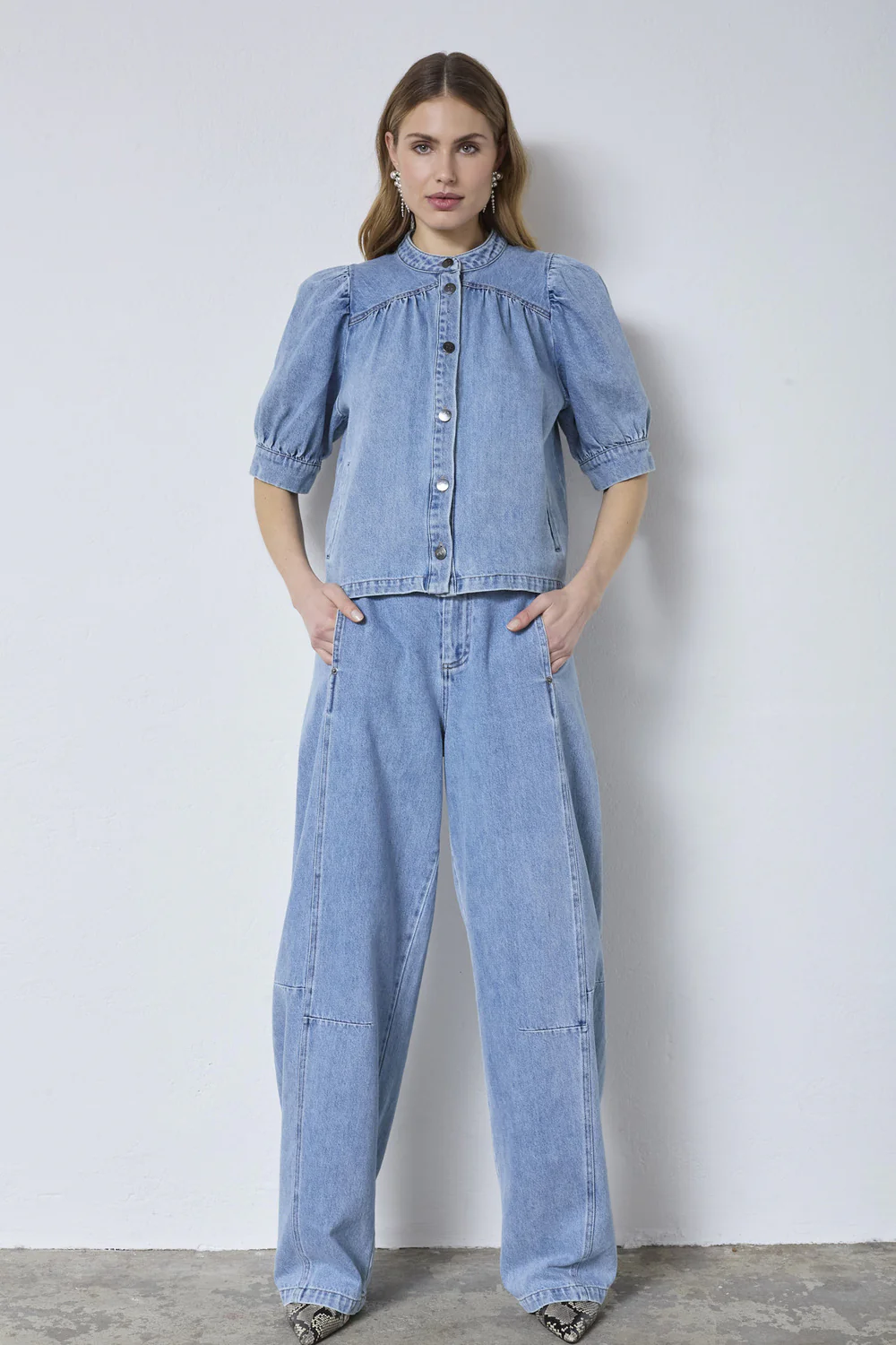 Asjacc Denim Blouse | Denim Blue | Skjorte fra Co'Couture - Image 5