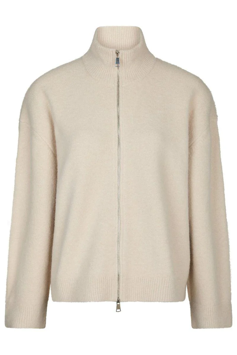 Asley Zip Knit Cardigan | Ivory | Strik fra Neo Noir - Image 2