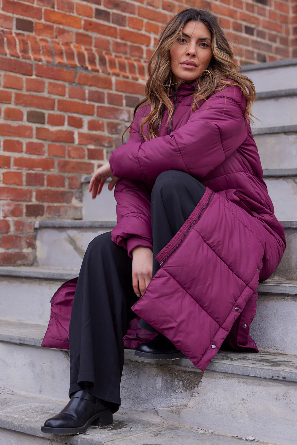 Asta Coat | Bordeaux | Frakke fra French Laundry