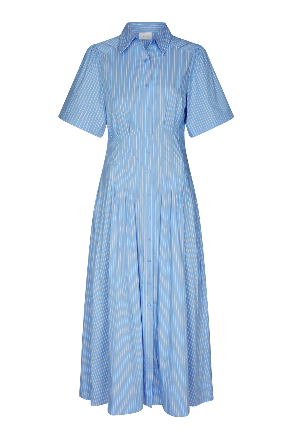 Baia Stripe Poplin Dress | Light Blue | Kjole fra Neo Noir