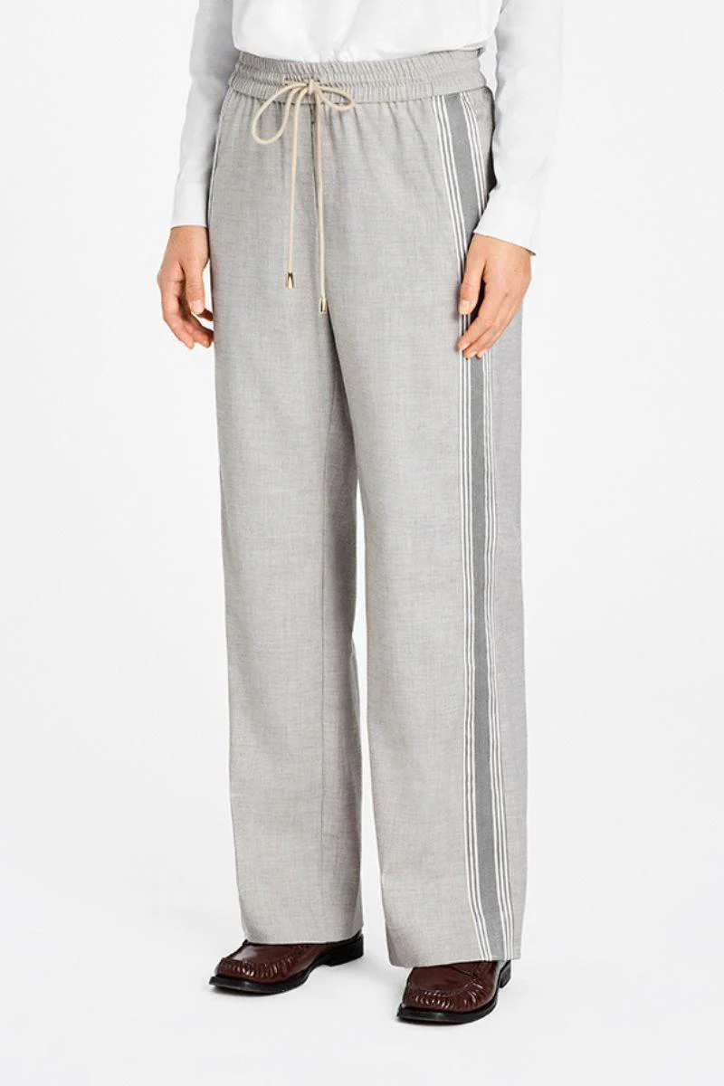 Bali long wide leg | Steel | Bukser fra Gustav - Image 4