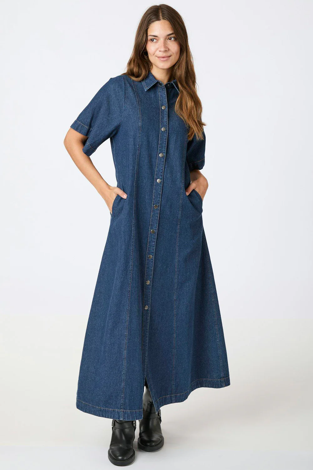 Balli Denim Dress | Dark Blue | Kjole fra Neo Noir - Image 4
