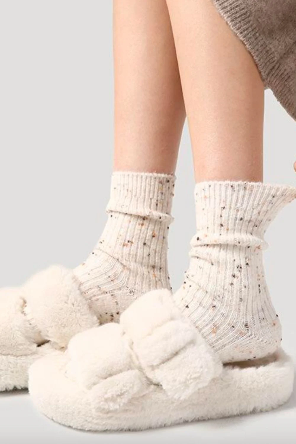 Beate Socks | Beige Melange | Strømper fra By Timm - Image 2