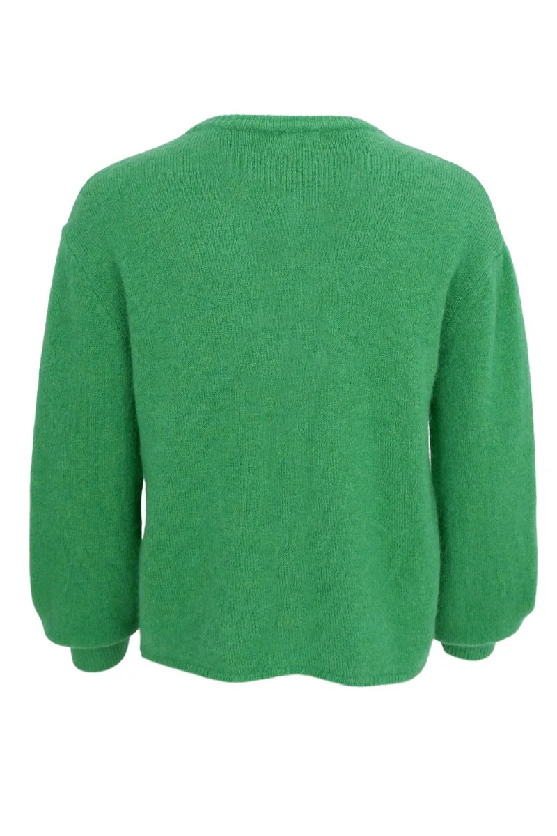 Bella Knit Cardigan | Green | Strik fra Black Colour - Image 3