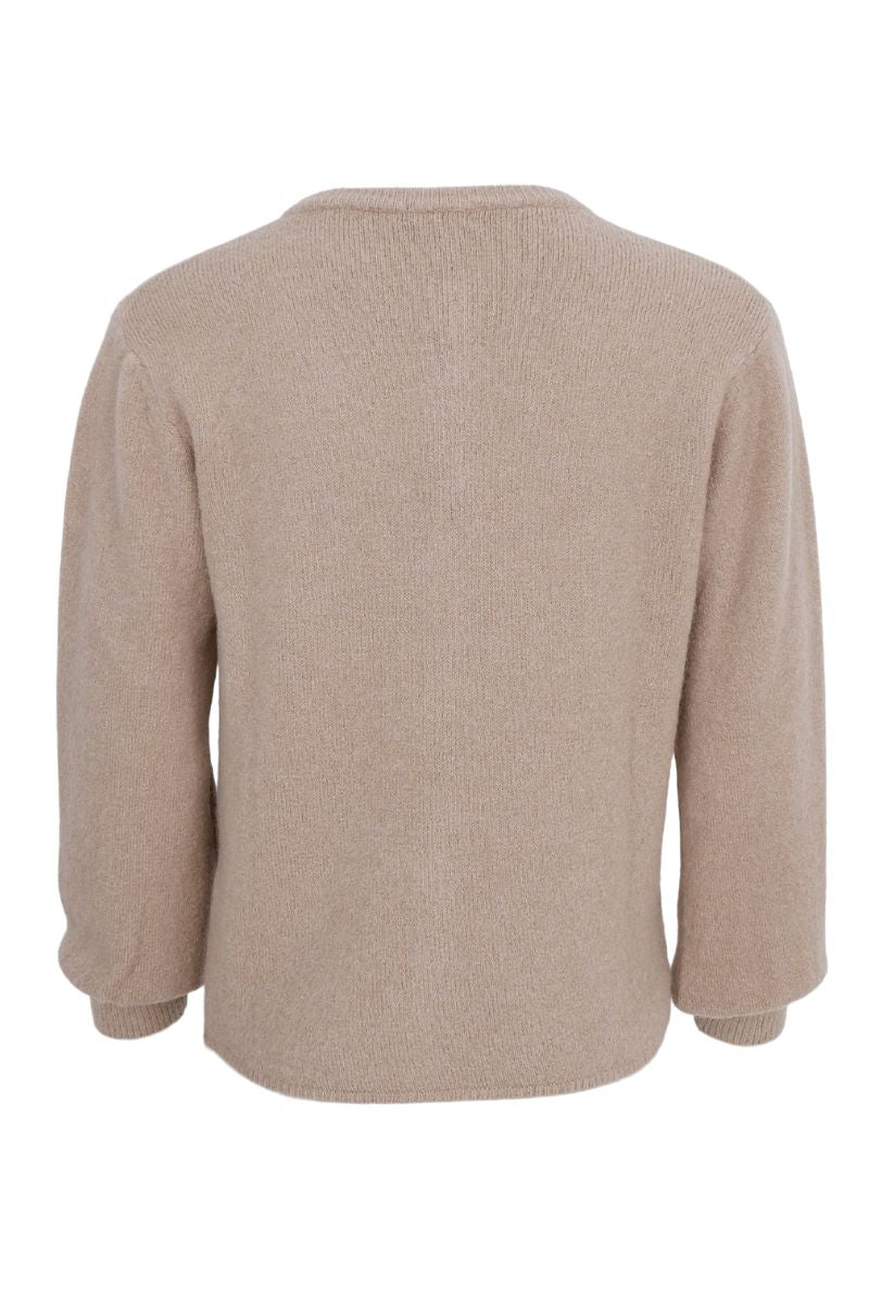 Bella Knit Cardigan | Latte | Strik fra Black Colour - Image 2