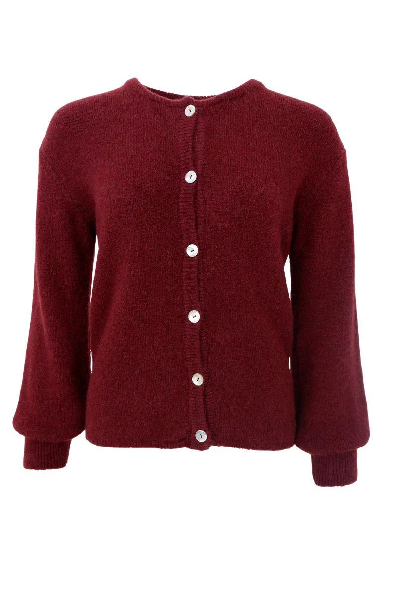 Bella Knit Cardigan | Plum | Strik fra Black Colour - Image 2