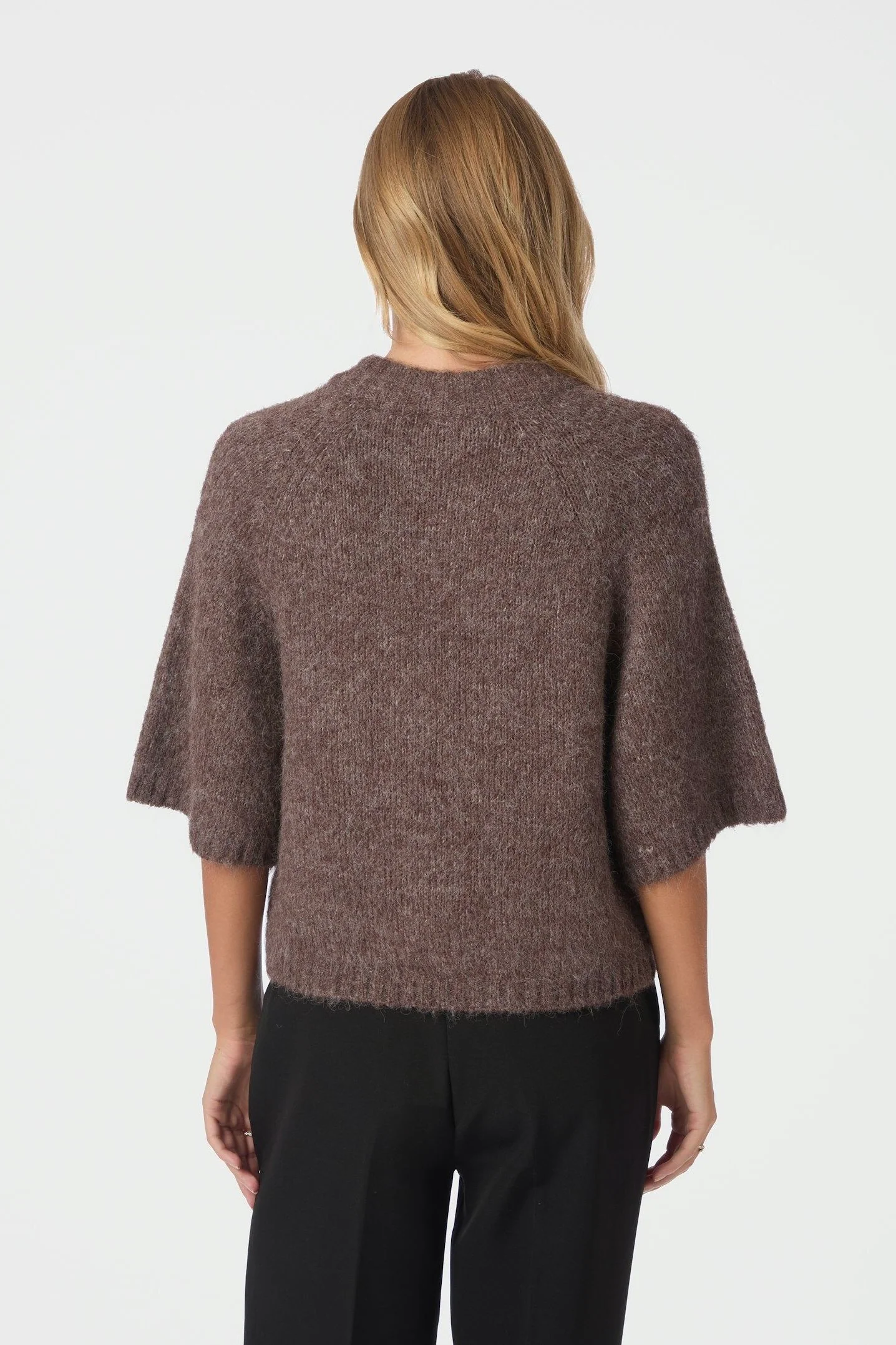 Benuta Fluffy Knit Cardigan | Light Brown | Strik fra Neo Noir - Image 7