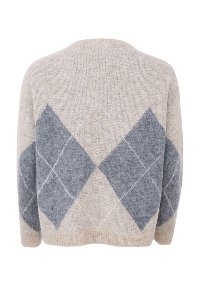 Beth Argyle Knit Jumper | Natural | Strik fra Black Colour - Image 4