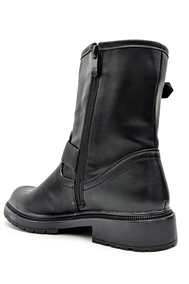 Biker Boots Low | Sort | Støvler fra Avery - Image 3