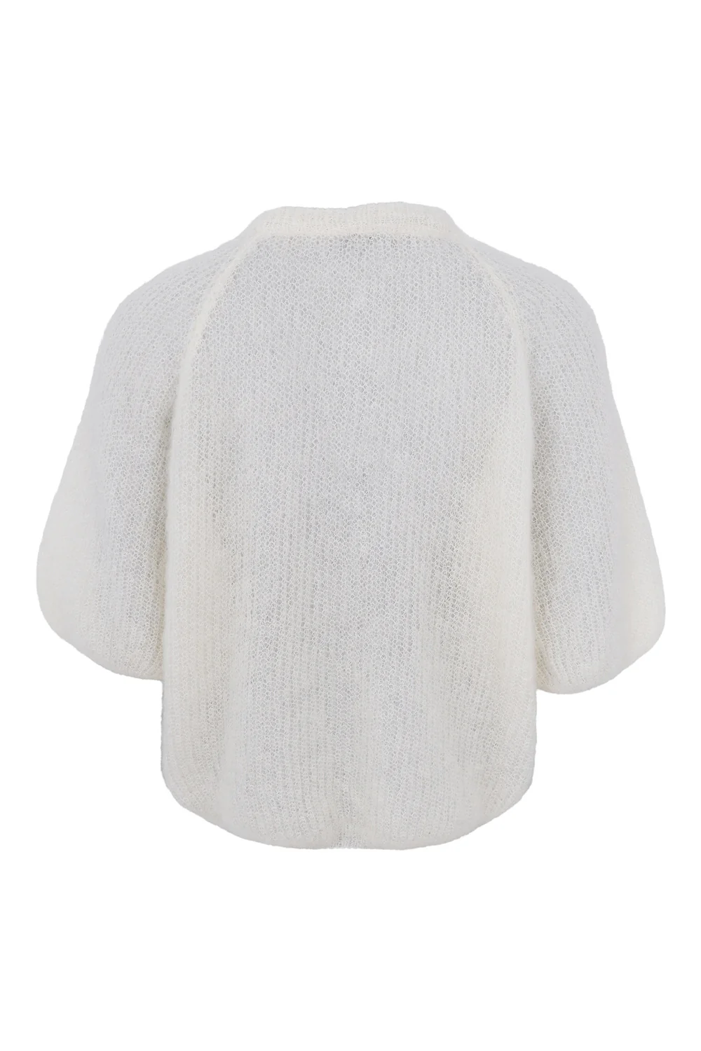Bjoerk Patent Knit Cardigan | Off White | Strik fra Black Colour - Image 3