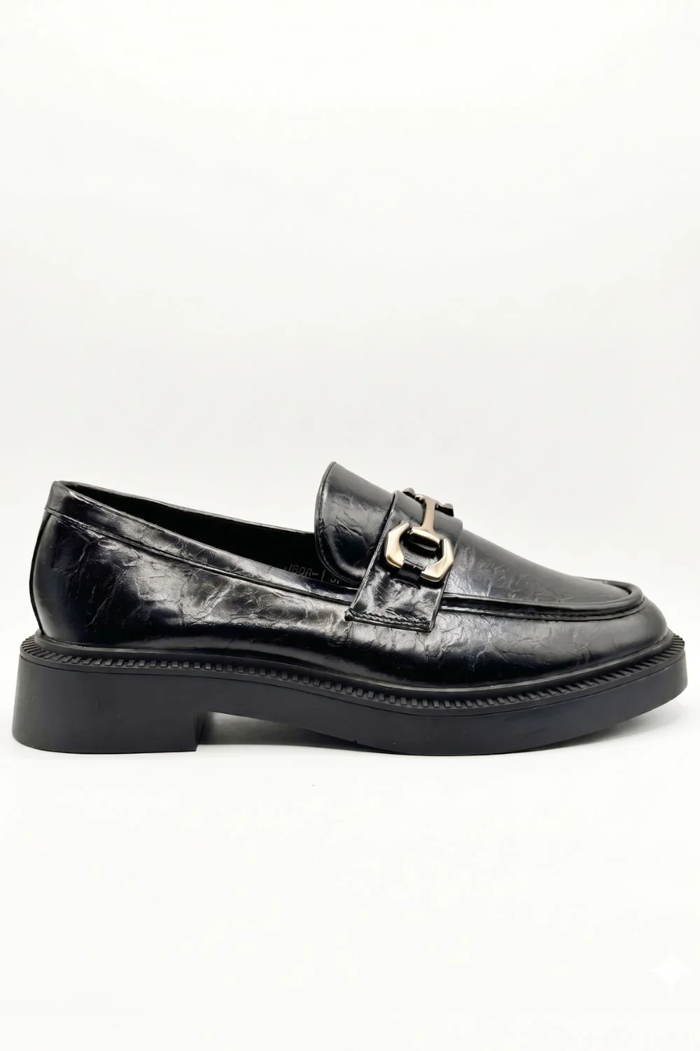 Black Buckle Loafers | Sort | Loafer fra Lazy Bear