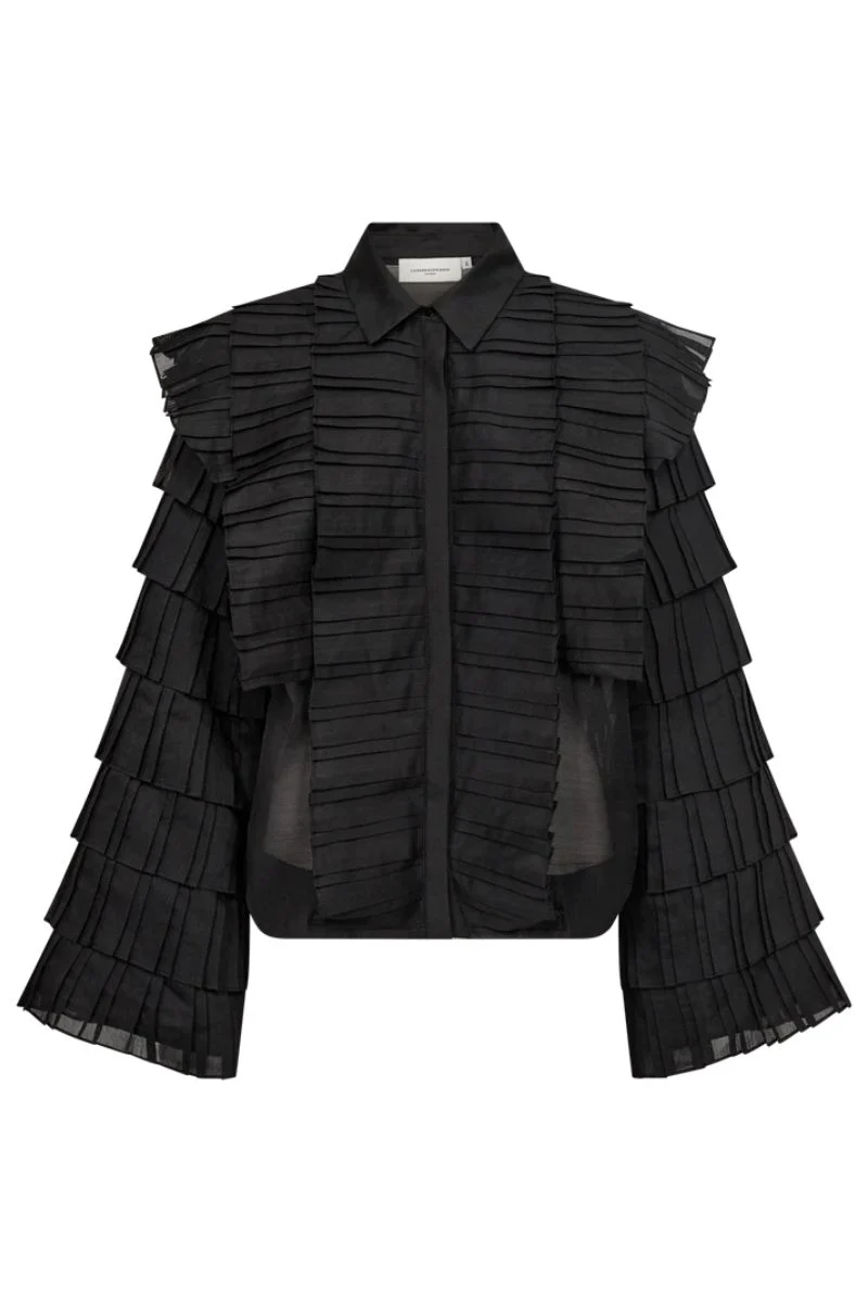 Bluebell Frill Shirt 205246 | Black | Skjorte fra Copenhagen Muse - Image 2