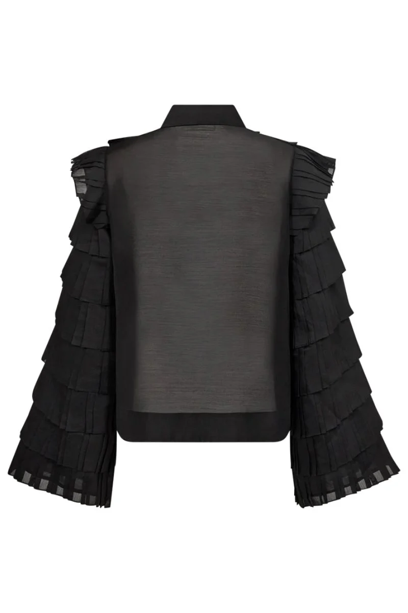 Bluebell Frill Shirt 205246 | Black | Skjorte fra Copenhagen Muse - Image 4