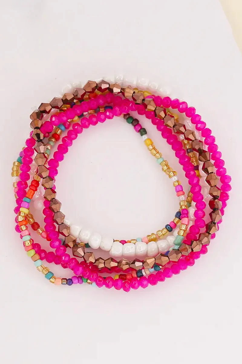 Bohemian Pearl Bracelets | Pink | Armbånd fra Birdsong - Image 2