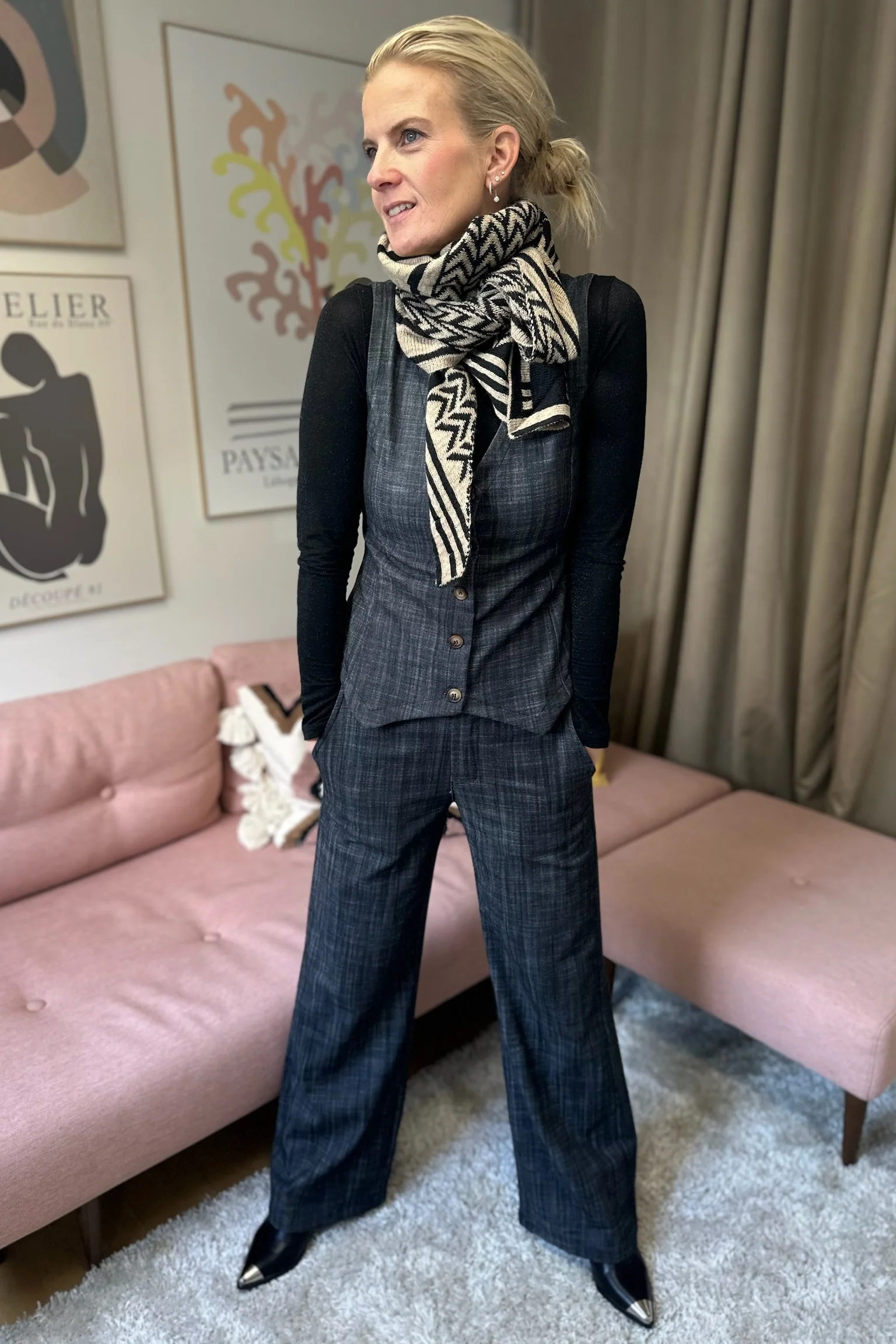Box Pant | Black Denim | Bukser fra Black Colour - Image 10