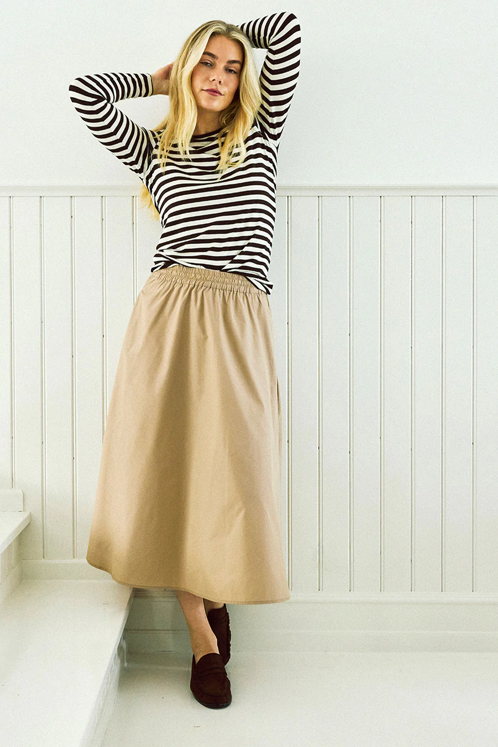 Breeze Skirt 212028 | Silver Mink | Nederdel fra Freequent - Image 3