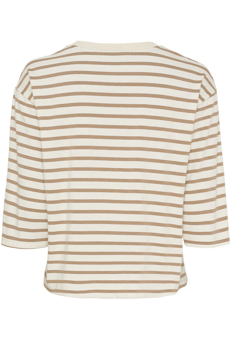 Brooklyn Tee | Beige/Fango | T-shirt fra Marta du Chateau - Image 3