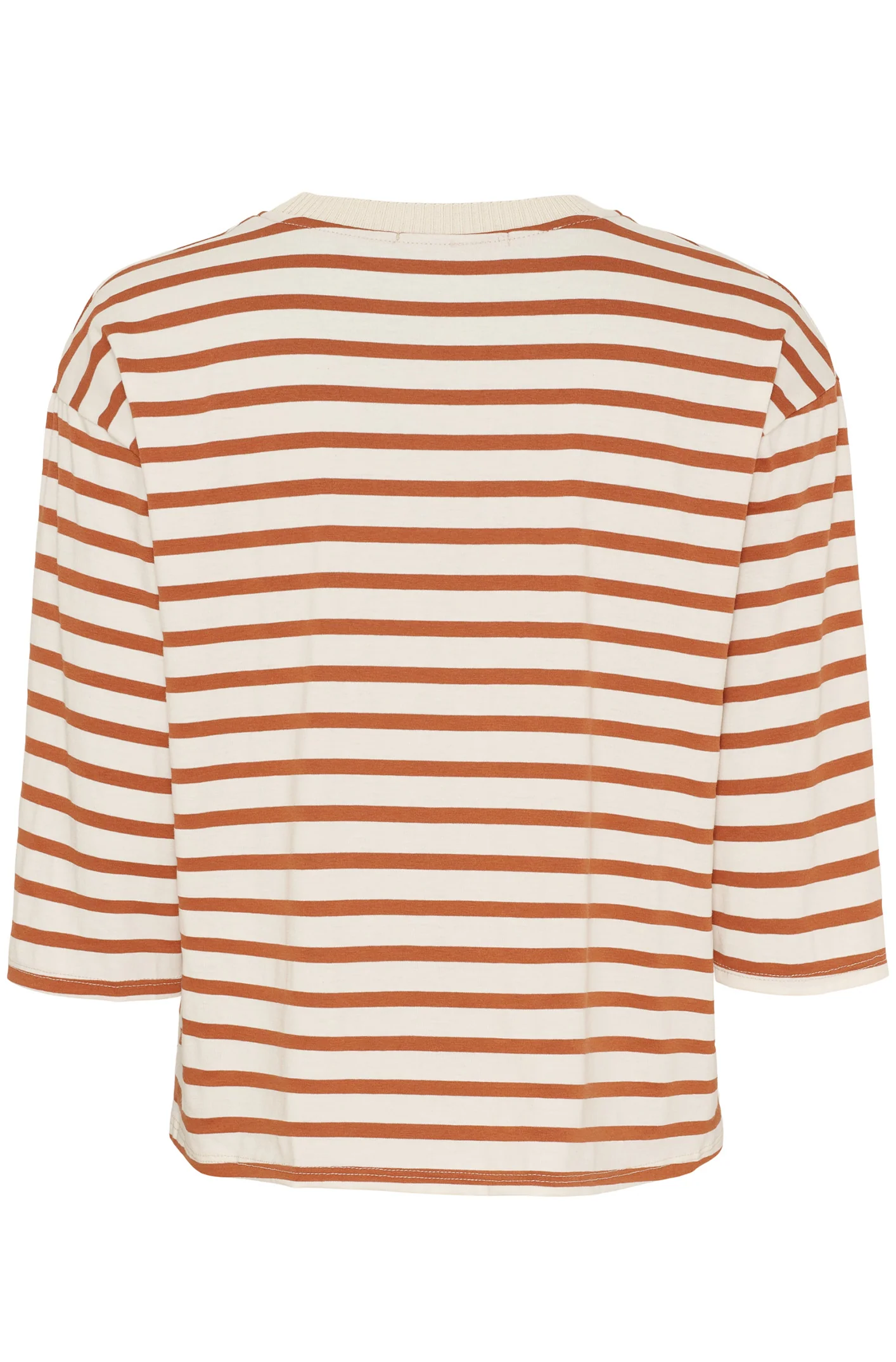 Brooklyn Tee | Beige/Rust | T-shirt fra Marta du Chateau - Image 3
