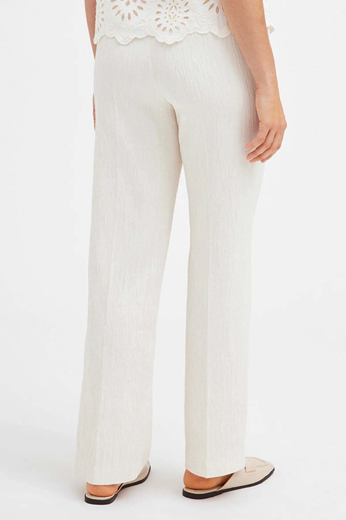 Cali Straight leg 52022 | Creamy Beige | Bukser fra Gustav - Image 10