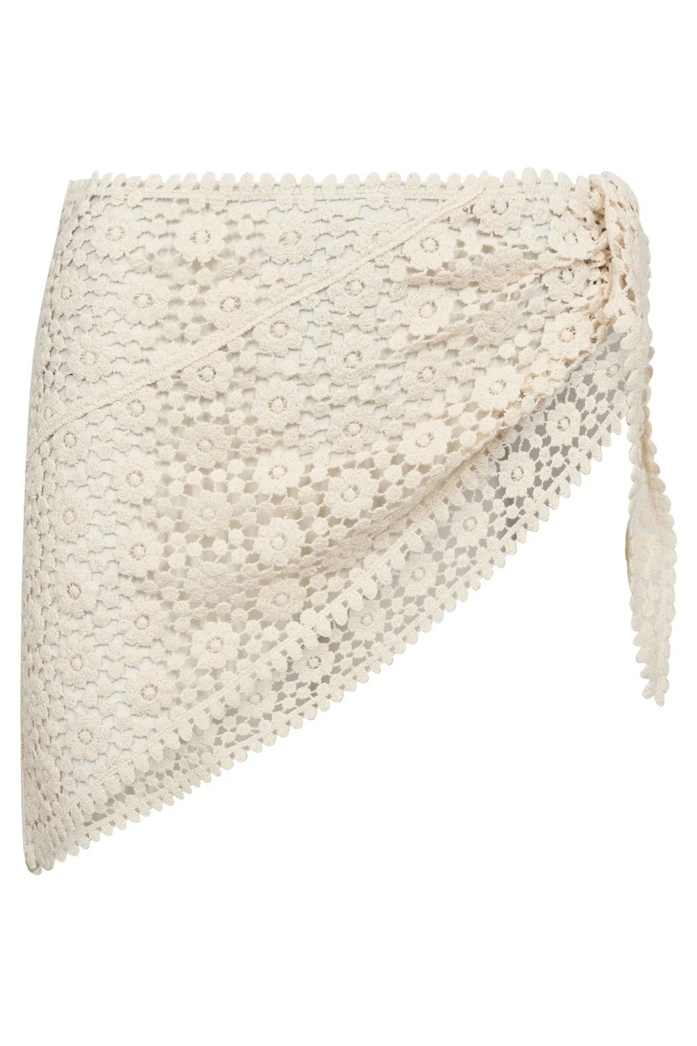 Calin Crochet Scarf Skirt 49083 | Off white | Tørklæde fra Co'couture - Image 2