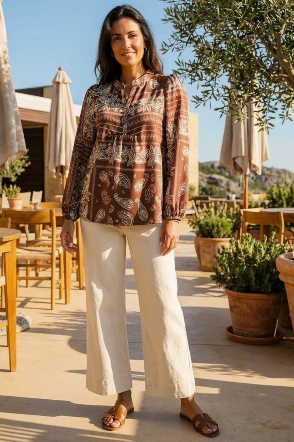 Camilla Blouse 2907 | Brown | Bluse fra Prepair - Image 3