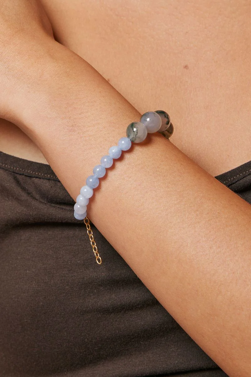 Carli Bracelet | Light Yellow, Kaki Green, Light Blue | Armbånd fra Enamel - Image 2