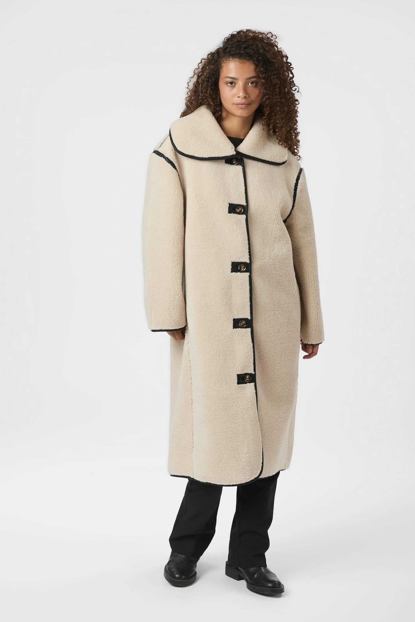 Carmen Teddy Coat | Ivory | Jakke fra Neo Noir - Image 6