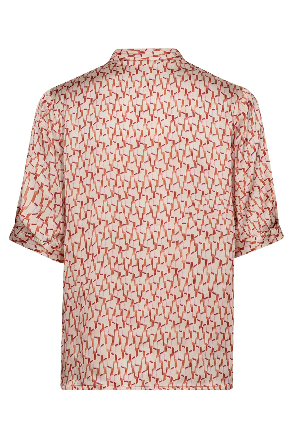 Carminecc Ss V-Blouse | Flame | Skjorte fra Co'Couture - Image 3