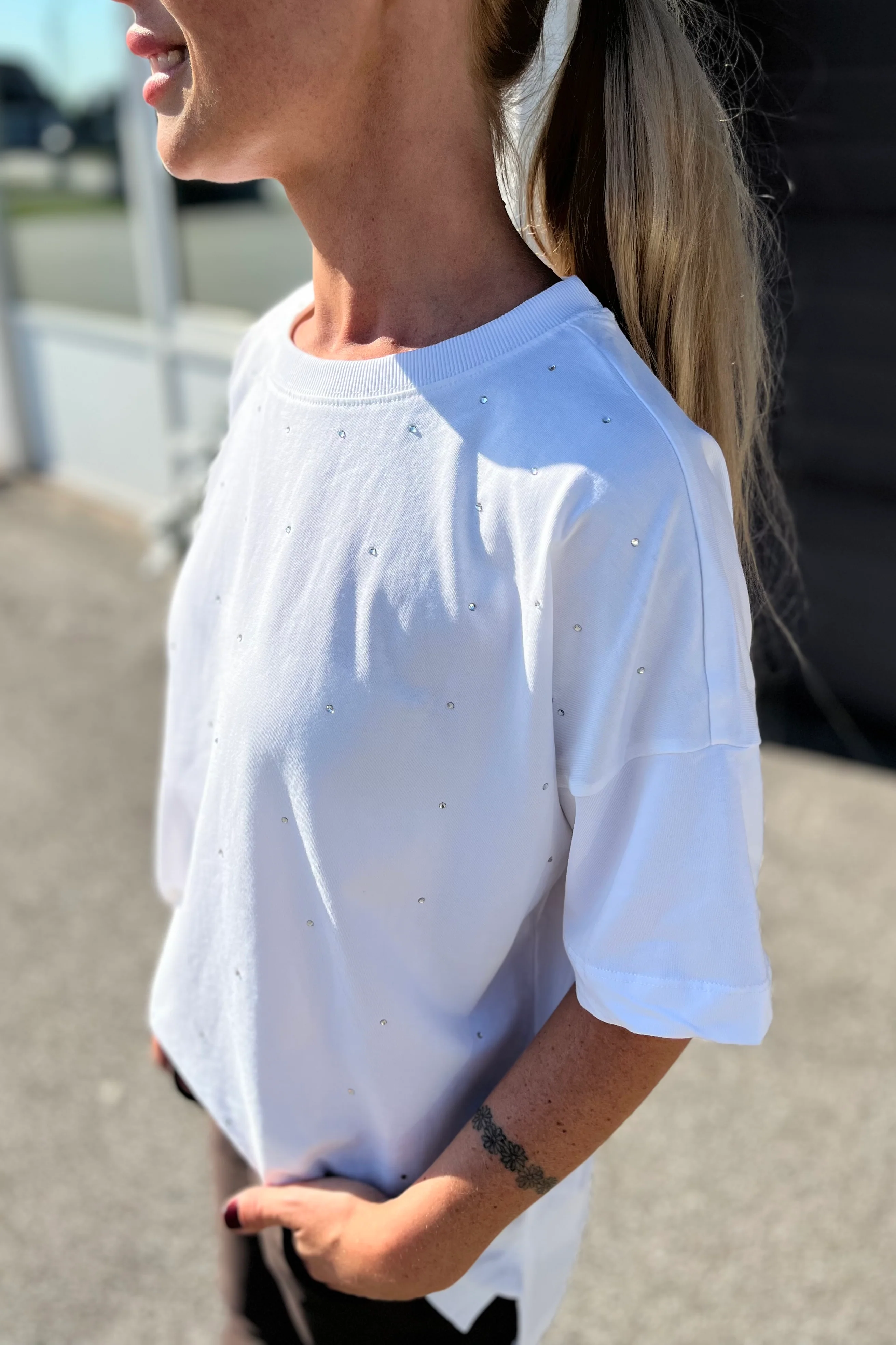Carol Tee 205697 | Star Off-white | T-Shirt fra Freequent - Image 4