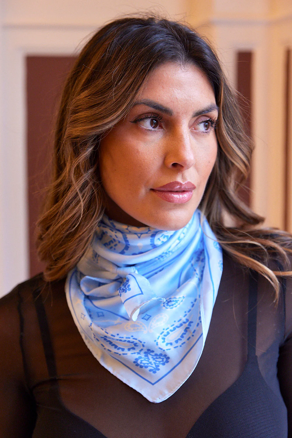 Paisley Penny Scarf | Sky Blue - Image 2